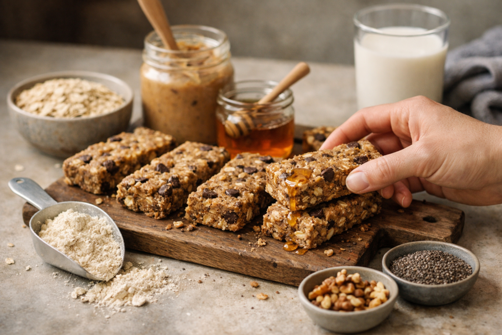 Barre protéinée maison aux flocons d'avoine : la recette healthy