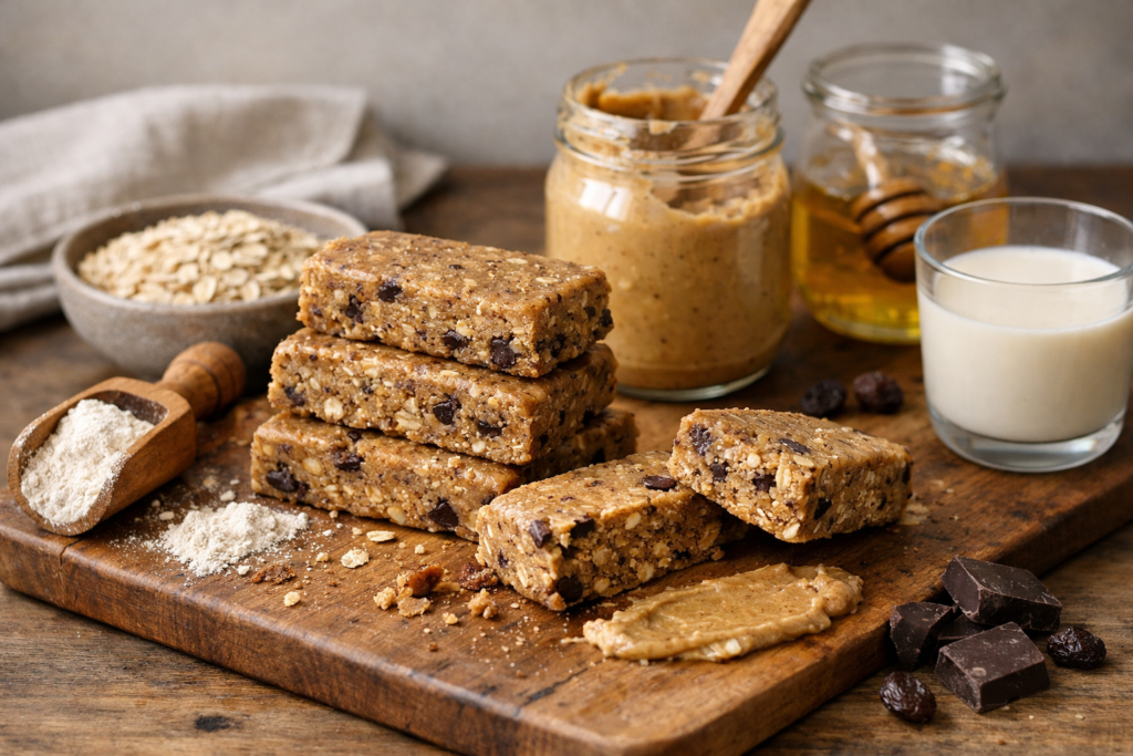 Recette de barre protéinée à la whey : facile et maison