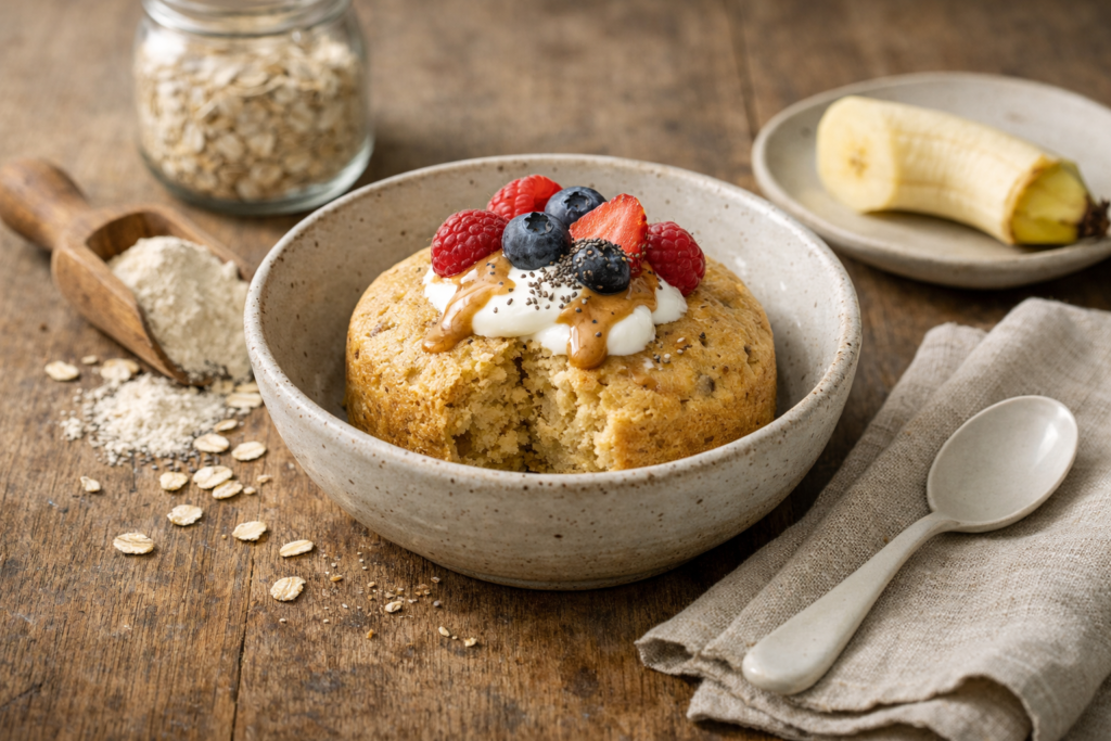 Bowl cake protéiné : la recette healthy et rapide