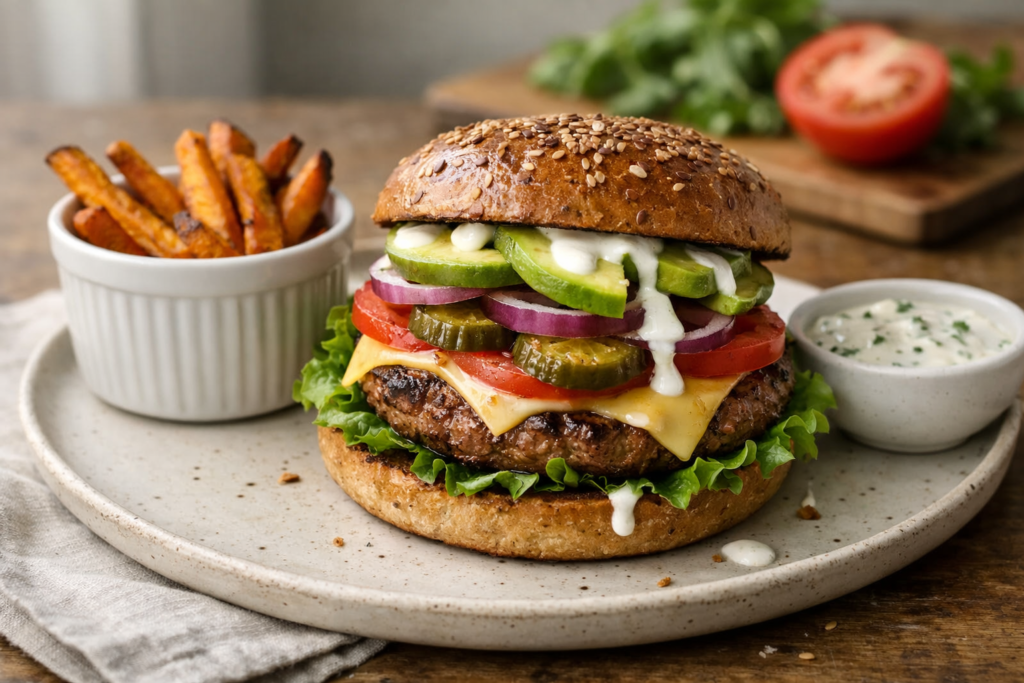 Recette de hamburger healthy maison