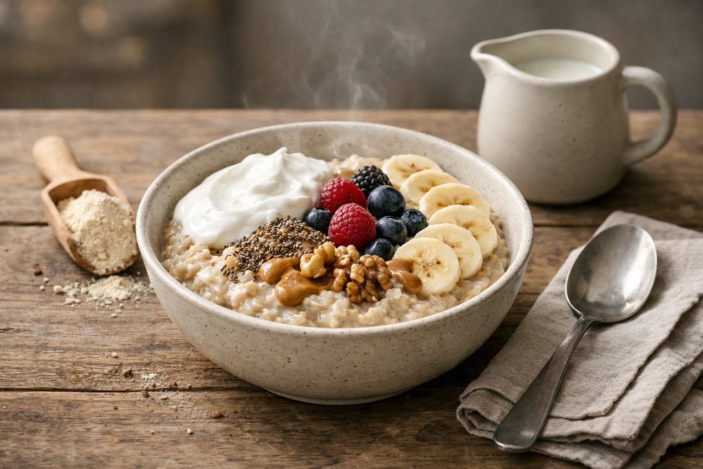 Porridge protéiné : la recette healthy pour un petit-déjeuner rassasiant